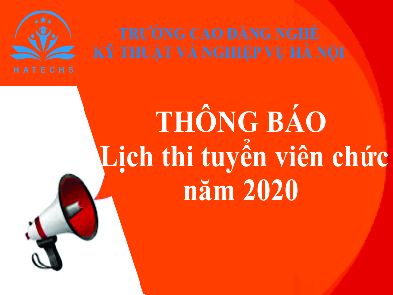 Thông báo lịch thi tuyển viên chức năm 2020